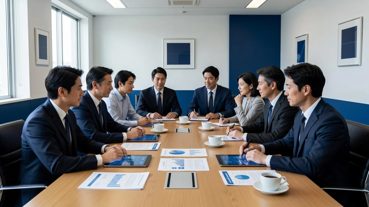製造業の担当者とセキュリティ対策について協議する様子