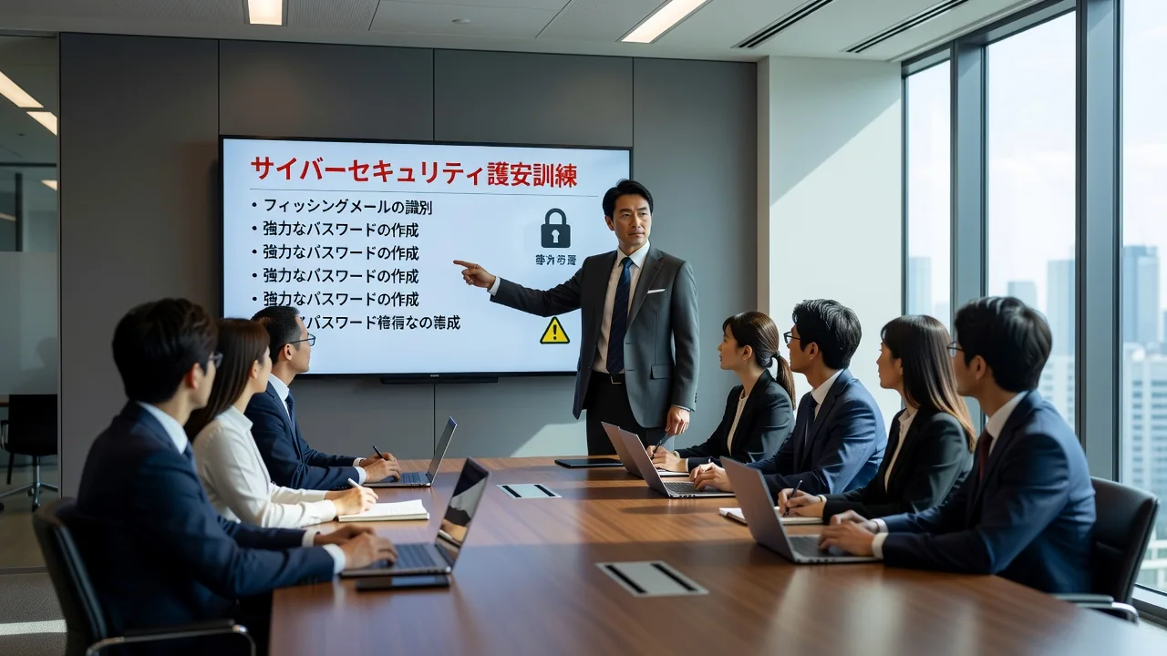 サイバーセキュリティに関する社内研修の様子