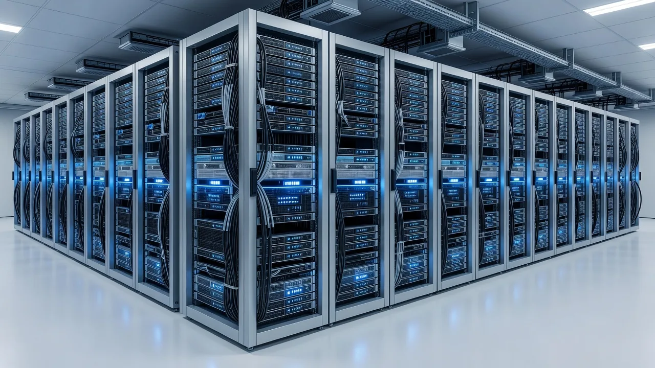 サーバーラックが並ぶデータセンター内の様子
