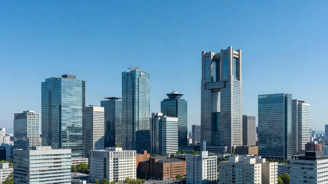 Vault Nex Stream Coreが拠点を置く大阪市北区大深町のオフィス街の様子